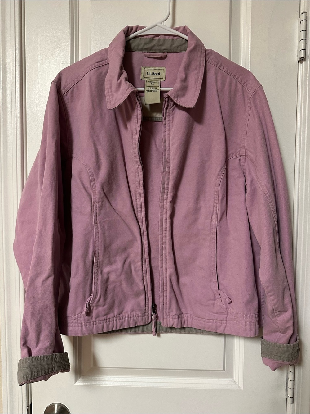 L.L. Bean Women's Purple Mauve Utility Zip Jacket - Picture 8 of 9